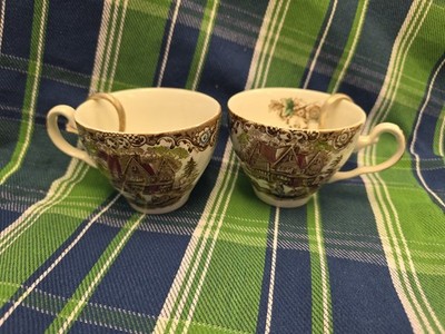 Johnson Brothers Heritage Hall Tea Cup Mr. Mrs. Spoons swirl on handle
