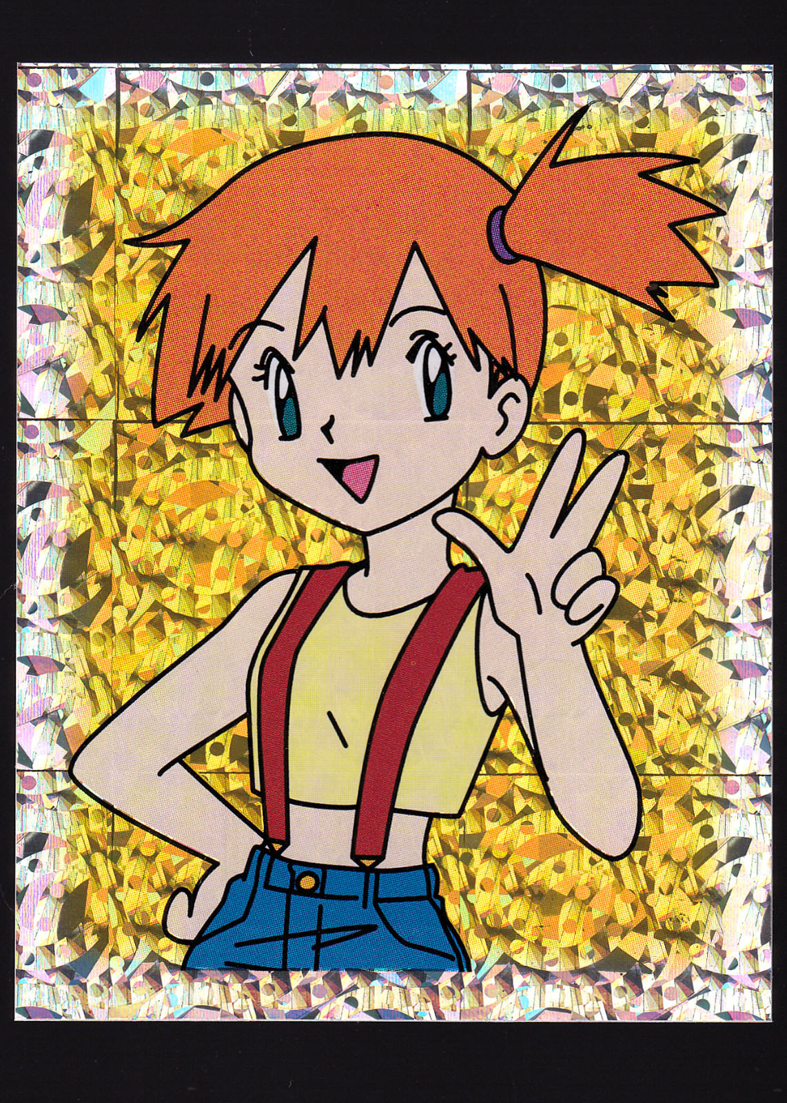 Misty S28 Prism Holo Foil Merlin Sticker Series 1 1999 Pokemon Card NM