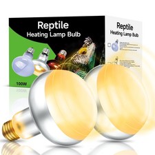 2-Pack 100W Reptile Heat Lamp Bulbs   UVA Daylight Basking Light for Bearded ...