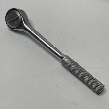 Thorsen 3/8" Drive Ratchet 77 JC Classic Round Head Knurled Grip USA VTG Chrome