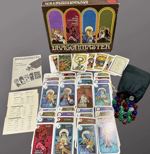 1981 Dragonmaster Card Game ES Lowe Milton Bradley E2100 VTG 1980s - Complete