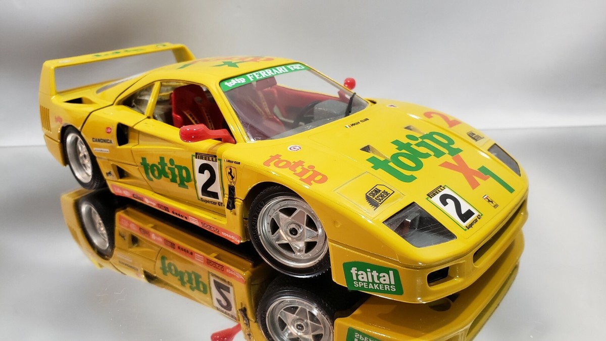 新品即決 Scale 1/18 Bburago 1987 #2 X1 Totip Evoluzione F40 Ferrari ブラーゴ