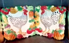 FITZ & FLOYD CLASSIC COQ DU VILLAGE ROOSTER Two WALL HANGING PLAQUE