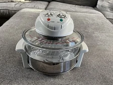 Master Chef eWave 3 Gallon Glass Bowl Convection Oven 2 Racks 1300W.