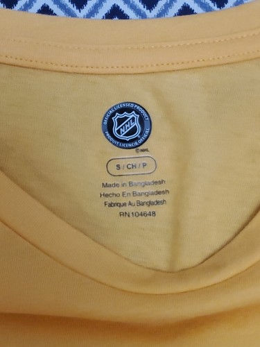 NHL Oficial Men's Yellow Long Sleeve T-Shirt Size Small Hockey - Picture 3 of 14