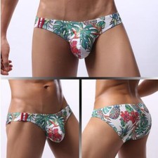 Men's U Convex Pouch Bikini Briefs Mesh Breathable Panties Low Waist Underwear