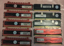 10 Mixed Brand 4GB DDR3 Desktop Memory W/ Heat Shields G Skill, ADATA, VisionTek