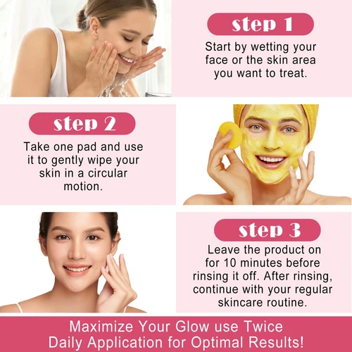 40/80/120PCS Turmeric Cleansing Pads, Kojic Acid And Turmeric Cleansing Pads HOT - Picture 8 of 14