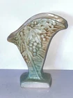 1940s MCCOY USA POTTERY Grapevine Fan Vase Part of the Rustic Line 1940's