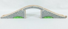 Thomas The Train 3 piece Wooden Arched Stone Bridge Overpass Gray Stone