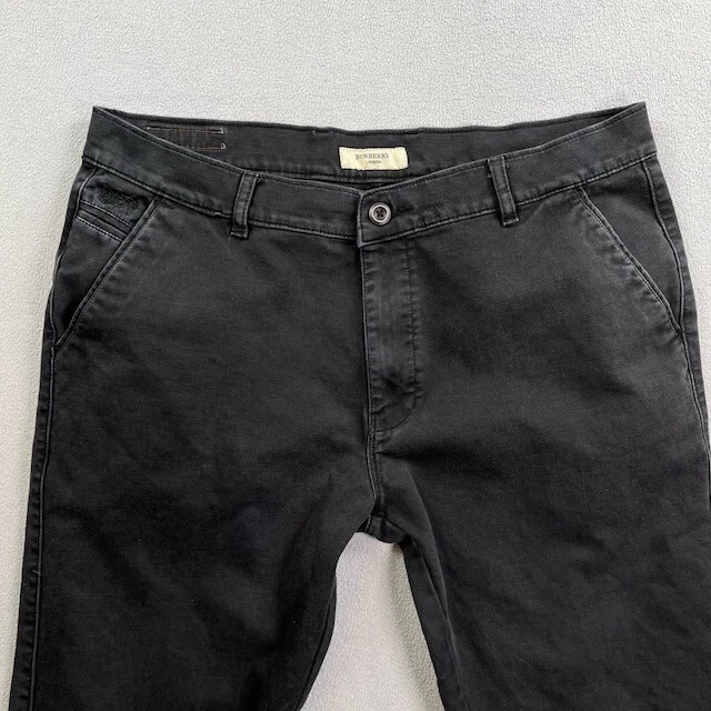 Jeans Burberry London Para Hombres 35 Negros Pierna Recta Denim Sueltos Hip Hop Grunge Foto 3 de 4