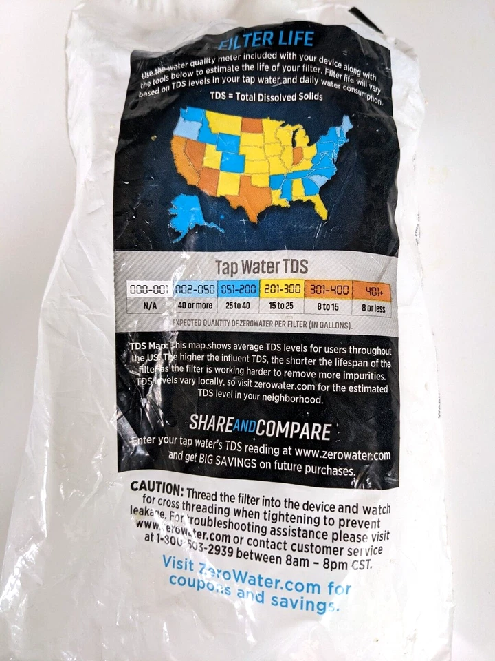 Zero Water 5 Stage Replacement Filter New Sealed Preflushed Reduce Lead PFOA - Image 4 of 4