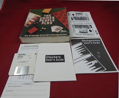 PC DOS:  The Games People Play: Gin   Cribbage   Checkers   Backgammon
