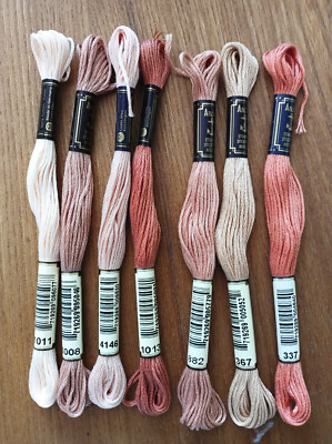 7 x  Sticktwist  Mez  Anchor  altrosa /rose