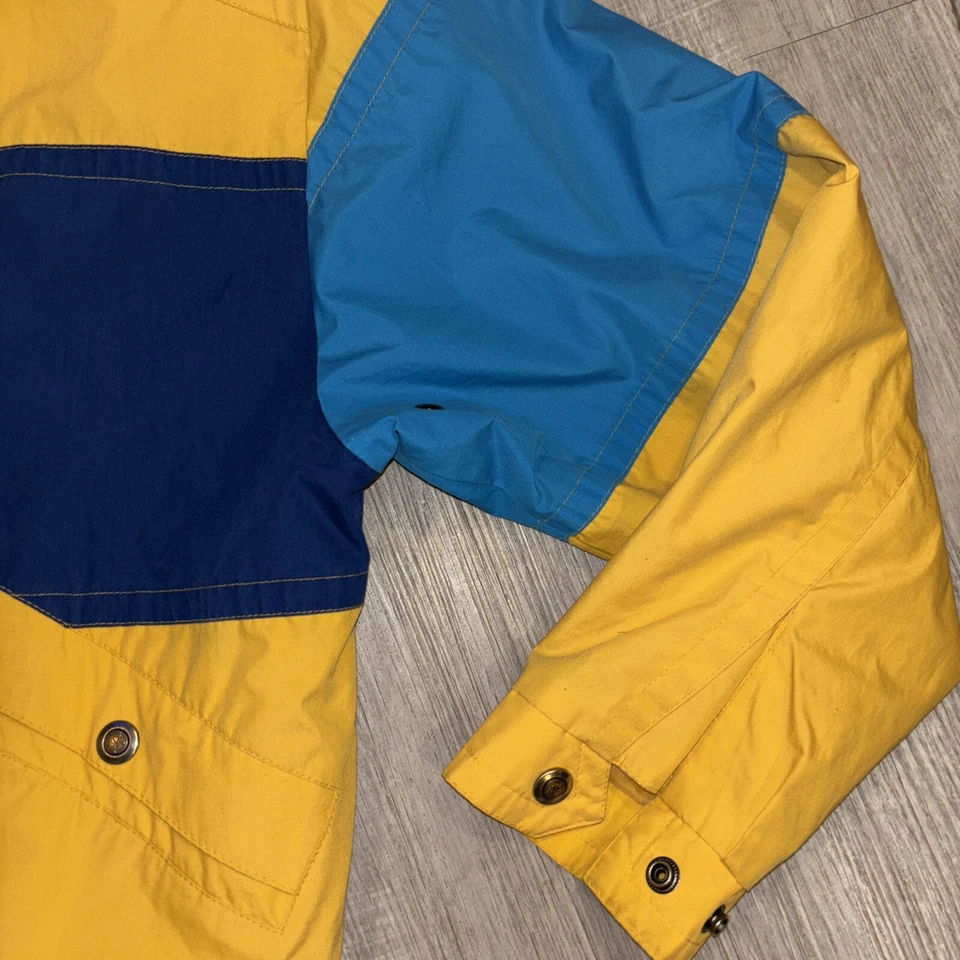 Jaqueta masculina vintage London Fog Color Block Wind Naut média 1991 Colorway 0313 - Imagem 2 de 4