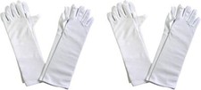 GIRLS TODDLER GLOVES EASTER WEDDING TEAPARTY DRESS UP 2 SETS WHITE NEW