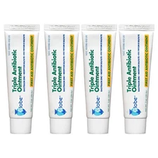 Triple Antibiotic First Aid Ointment 1oz (28.3g) 4 Pack Minor Scrapes Burns Cuts