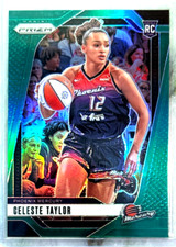 Celeste Taylor Rookie Card 2024 Panini Prizm WNBA Green Prizm-#48 Mercury RC