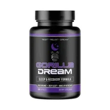 Gorilla Dream Deep REM Sleep & Recovery Formula 120 Capsules New BB: 02/2027