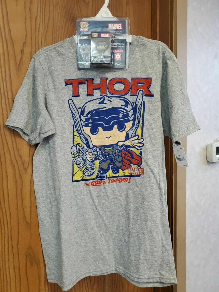 Camiseta Marvel para niños con Mini Funko POP! - Thor Theme XL Foto 3 de 3