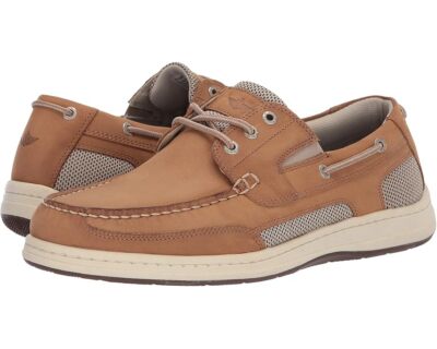NWOB Dockers Beacon Men's Tan Leather Boat Shoes 11-1/2 M