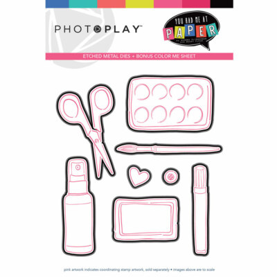 Scrapbooking Crafts Dies You Had Me At Paper Scissors Spray Glue Paint Brush Cup