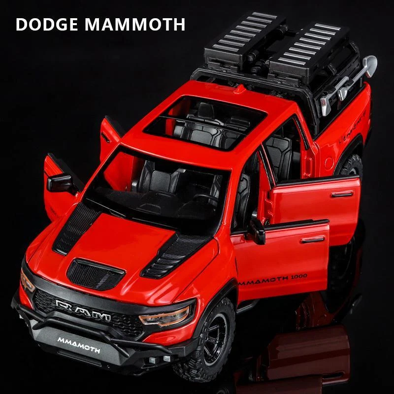 Модель пикапа Dodge Ram 1000 Trx Mammoth масштаба 1:32, сплав, звук, свет, игрушка-тягач - Изображение 4 из 4