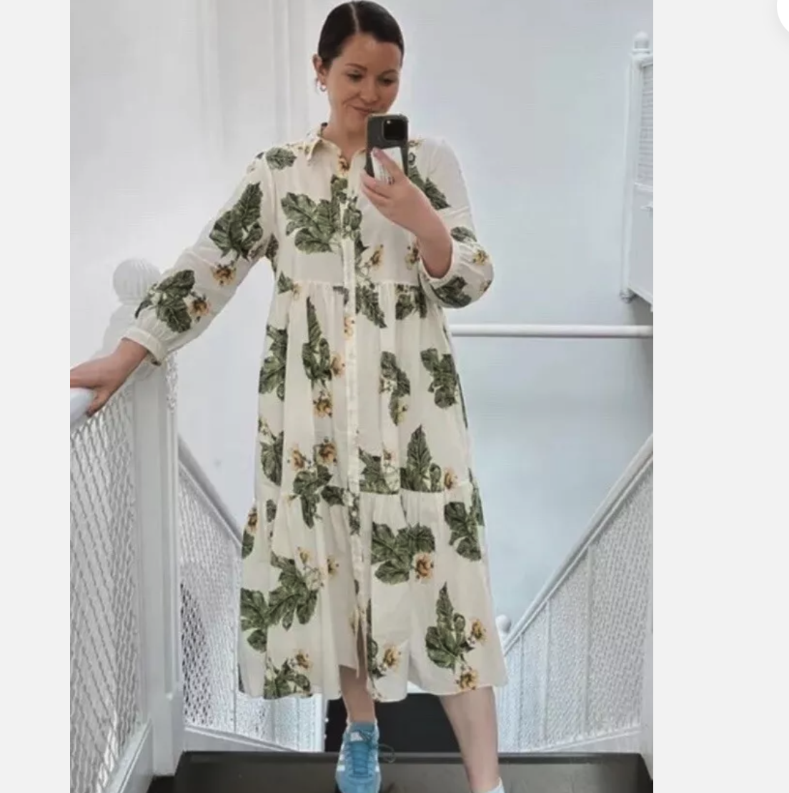 ZARA WOMAN FLORAL PRINT MIDI DRESS Long sleeves GREEN 2183/072 XS S M L XL NWT | eBay ZARA WOMAN FLORAL PRINT MIDI DRESS Long sleeves GREEN 2183/072 XS S M L XL NWT | eBay