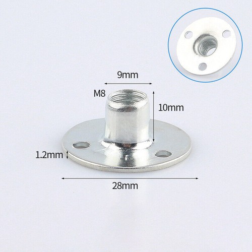 Tuercas de bloqueo de tuerca de placa de hierro para muebles M6 M8 M10 sujetador de conector de 3 orificios de acero - Imagen 8 de 13