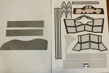 REPRO STICKER -Raydeen Jumbo Machinder Decals Mattel - 3rd Ed Silver  DIE CUT 