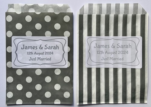 PERSONALISED SWEET BAGS Candy Cart Wedding Christening Birthday Party Mehndi Eid - Picture 8 of 31