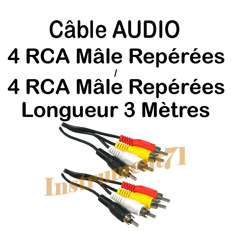 Perel 166485 prises RCA vers 2 x Audio