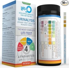 4-in-1 Full Panel UTI Test Strips for Women, Men & Kids with UTI Severity BB9/26