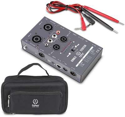PALMER PRO Kabeltester AHMCTXL V2 USB RJ45 Speakon XLR Klinke Cinch DIN S-Video