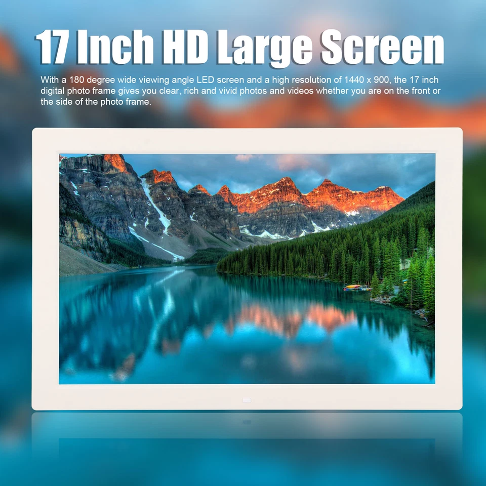 Digital Photo Frame 17 Inch LED Display 16:10 Electric Photo Frame With Remo ZZ1 - Image 2 of 4