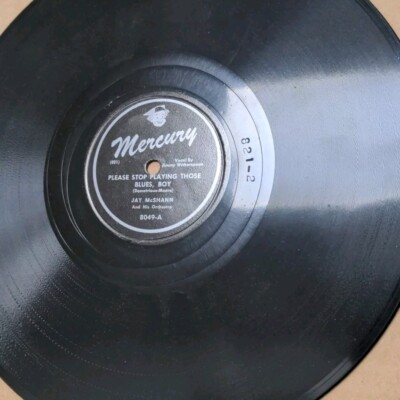 Jay McShann 78 RPM Single Barfly Blues / Please Stop Playing Those Blues, Boy
