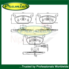 Premier Front Brake Pads Set Fits VW Golf Audi A3 Seat Leon Skoda Octavia