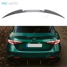 For Alfa Romeo Giulia Sedan 2015-23 Carbon ABS Rear Trunk Spoiler Splitter Wing