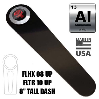 Black Aluminum Dash Panel For Harley Street 08 Road 10 Glide RED PUNISH SKULL MT