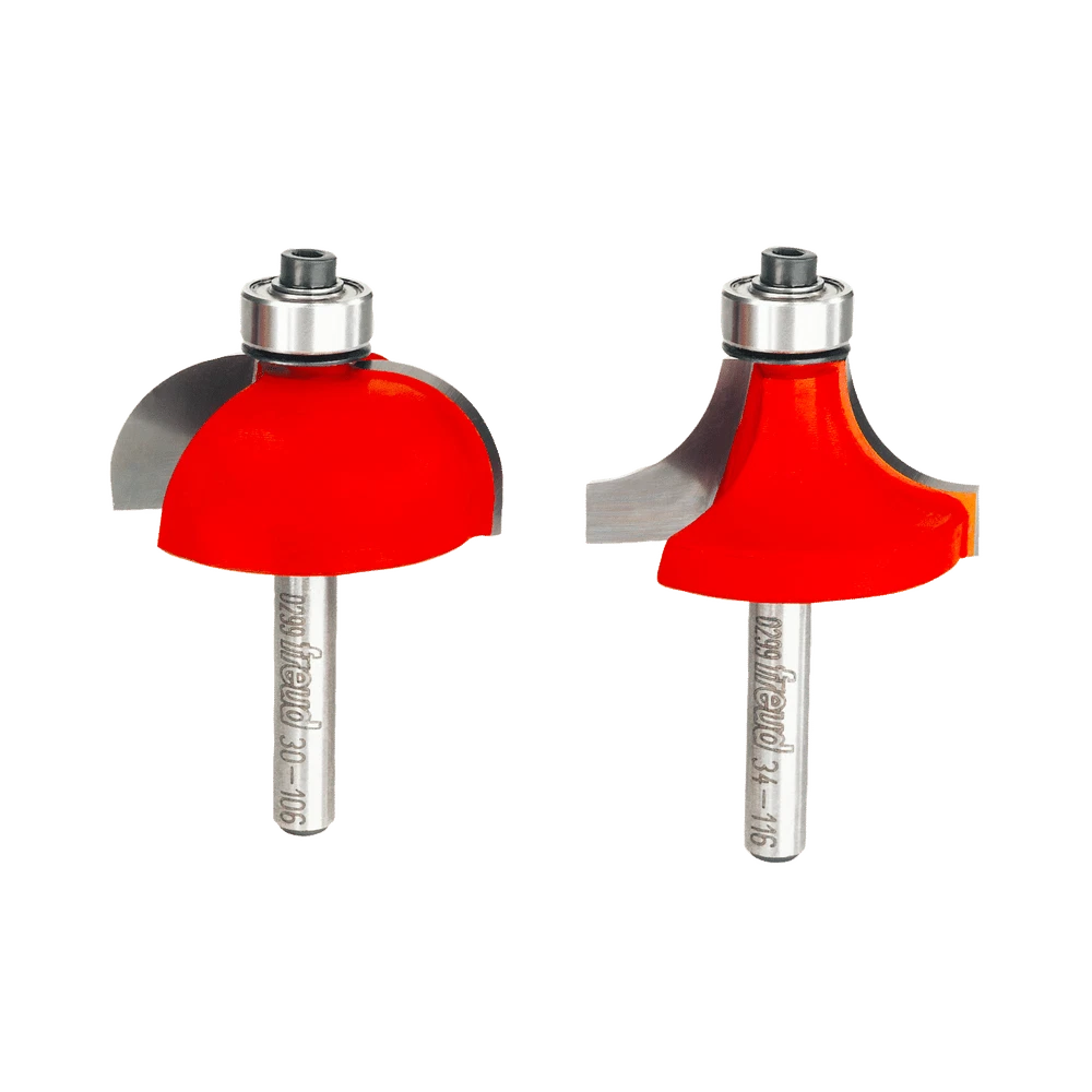 NEW FREUD 33 106 CARBIDE DROP LEAF TABLE ROUTER BIT SET COVE ROUNDING OVER