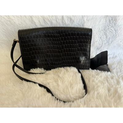 Marinella Milano Leather Sm Black Shoulder Handbag Made in Italy NWT 