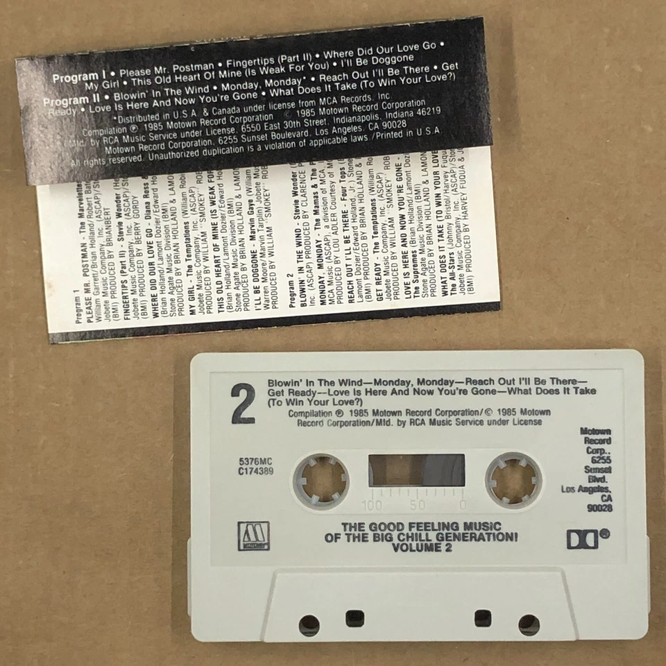BIG CHILL GENERATION Cassette Tape VOL 2 MOTOWN Funk Soul MARVIN GAYE SUPREMES - Image 3 of 4
