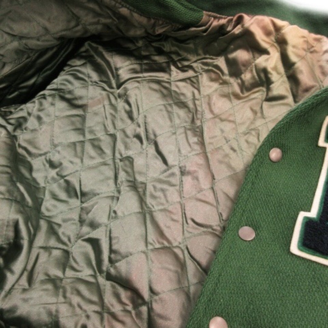 kearney house☆羊革☆ leather stadium jacket Kearney House Vintage Stadium Jacket Varsity Padded Wool