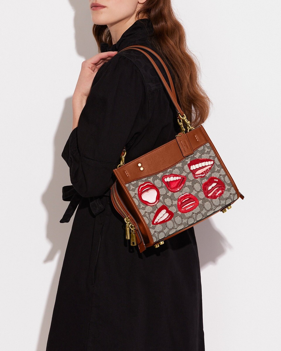 NWT Coach X Tom Wesselmann Rogue 25 Signature Textile Jacquard