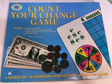 New Vintage Math Count Your Change Game Learn Money Elementary Class 2-8 Players