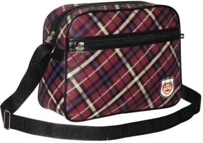 Borsa PAUL FRANK JULIUS CHECK Burgundy Tracolla Unisex