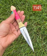 Vintage handmade High Carbon double edge dagger boot knife Collectible THROWING