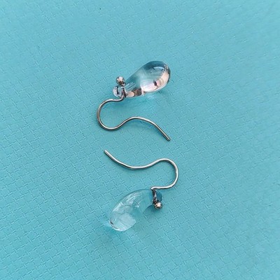 RARE Tiffany & Co. Elsa Peretti Platinum Crystal Rock Teardrop
