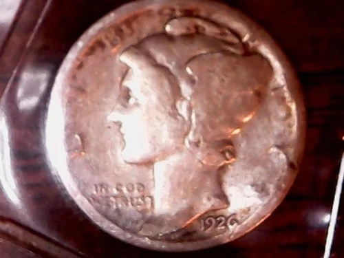 1926-D  SILVER MERCURY DIME - GRADES "FINE"