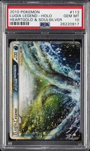 2010 POKEMON HEARTGOLD & SOULSILVER #113 LUGIA LEGEND-HOLO PSA 10